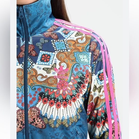 ADIDAS Originals x Farm Rio Butterfly Mosaic Track Zip Jacket women size Large - Picture 3 of 12
